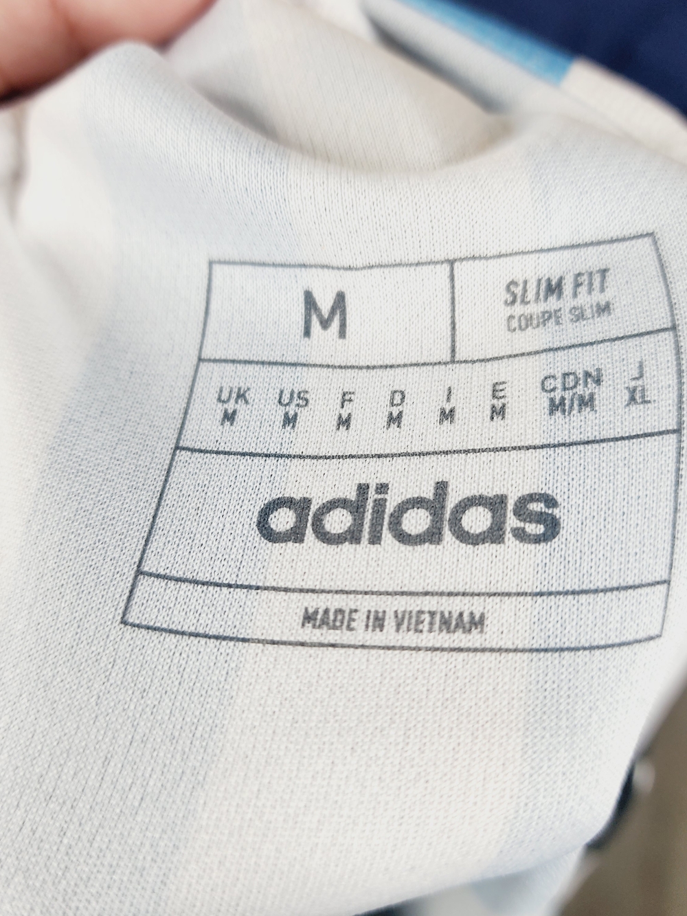 Adidas Argentina White Slim Fit Jersey with Navy Accents - Picture 8 of 8
